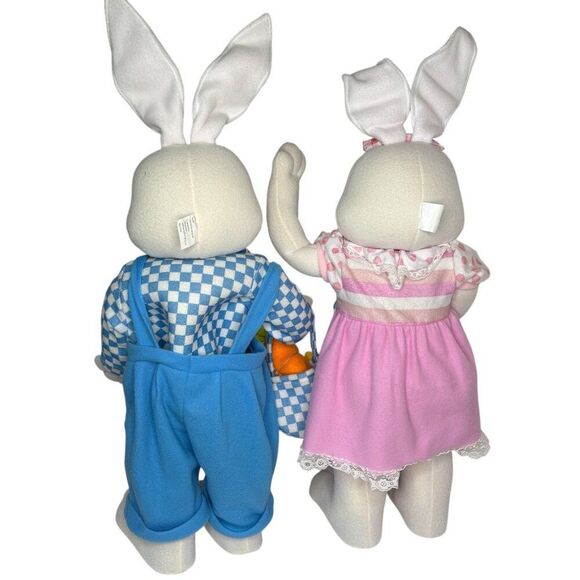 Vintage Ceramic Bunny, Set of Two Ceramic Bunnies, Vintage  Vintage Large Easter Bunny Rabbit Twins Set